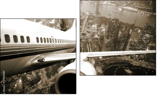 Odlotowy samolot – widok z lotu
 - Obraz dwuczęściowy, Dyptyk