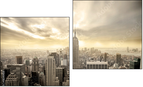 Manhattan w podniosłej sepii
 - Obraz dwuczęściowy, Dyptyk