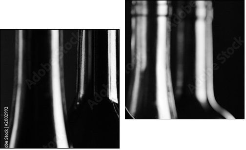 Szklane butelki – modny minimalizm - Obraz dwuczęściowy, Dyptyk