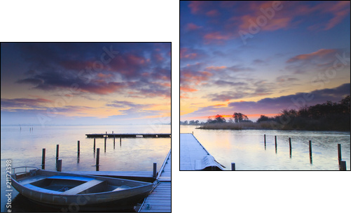 Spokojny poranek – jezioro o wschodzie słońca
 - Obraz dwuczęściowy, Dyptyk