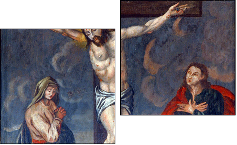 Crucifixion, Jesus on the cross  - Obraz dwuczęściowy, Dyptyk