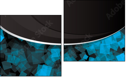 Abstract_black_and_blue_background  - Obraz dwuczęściowy, Dyptyk