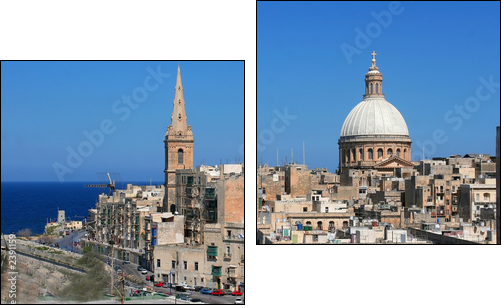 V jak Valetta – panorama stolicy Malty
 - Obraz dwuczęściowy, Dyptyk