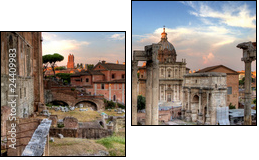 Architektura Rzymu w panoramie
 - Obraz dwuczęściowy, Dyptyk