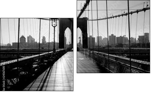 Brooklyn Bridge, Manhattan, New York City, USA - Obraz dwuczęściowy, Dyptyk