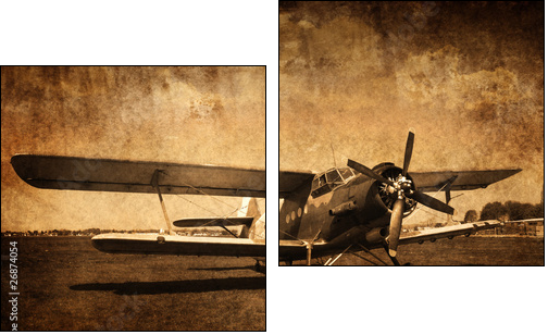 Bardzo retro samolot
 - Obraz dwuczęściowy, Dyptyk