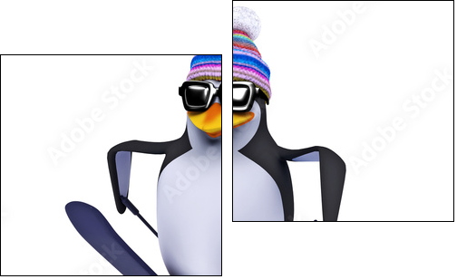 Pingwin – narciarz, aktywna zabawa
 - Obraz dwuczęściowy, Dyptyk