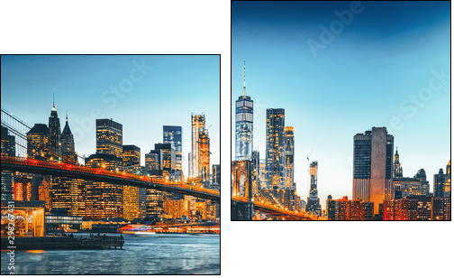 Mostem prosto na Manhattan - Obraz dwuczęściowy, Dyptyk