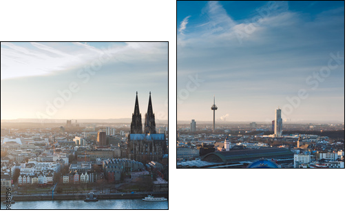 Zimowa panorama z widokiem na most
 - Obraz dwuczęściowy, Dyptyk