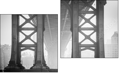 Under the Bridge - Brooklyn - Obraz dwuczęściowy, Dyptyk