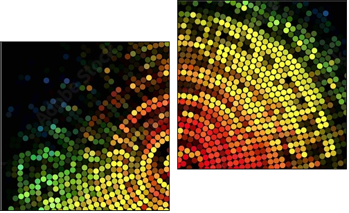 Mandala z pikseli
 - Obraz dwuczęściowy, Dyptyk