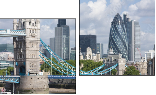 Tower Bridge - symbol Londynu
 - Obraz dwuczęściowy, Dyptyk