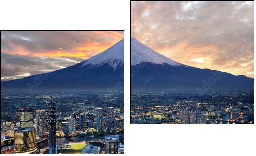 Japonia – święta góra w Jokohamie 
 - Obraz dwuczęściowy, Dyptyk