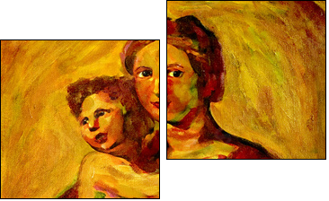 Madonna and Child Painting  - Obraz dwuczęściowy, Dyptyk