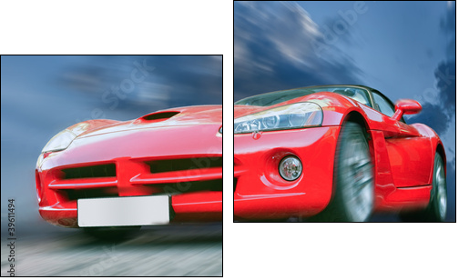 sports car  - Obraz dwuczęściowy, Dyptyk