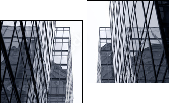 Glass Office Skyscrapers, Hong Kong  - Obraz dwuczęściowy, Dyptyk