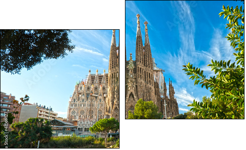 La Sagrada Familia, Barcelona, spain.  - Obraz dwuczęściowy, Dyptyk