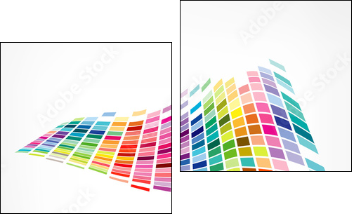 Colorful background mosaic pattern design, vector  - Obraz dwuczęściowy, Dyptyk