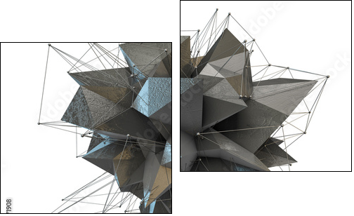 abstract shape  - Obraz dwuczęściowy, Dyptyk