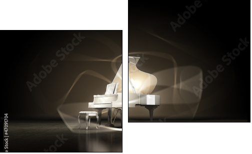 Piano weiÃ  - Obraz dwuczęściowy, Dyptyk