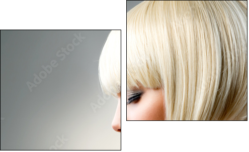 Beautiful Model with Short Blond hair  - Obraz dwuczęściowy, Dyptyk