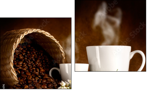 CaffÃ¨ in tazza  - Obraz dwuczęściowy, Dyptyk
