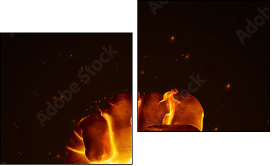 Fire fist  - Obraz dwuczęściowy, Dyptyk