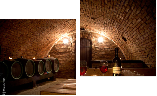 Wine cellar  - Obraz dwuczęściowy, Dyptyk