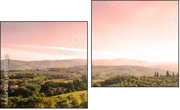 beautiful tuscan landscape  - Obraz dwuczęściowy, Dyptyk