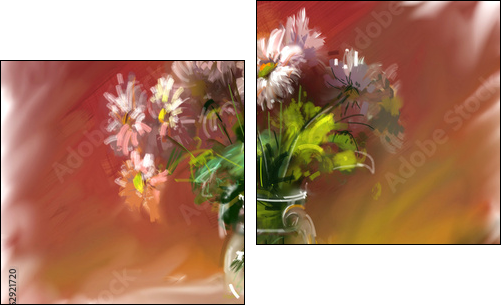 Flowers  - Obraz dwuczęściowy, Dyptyk