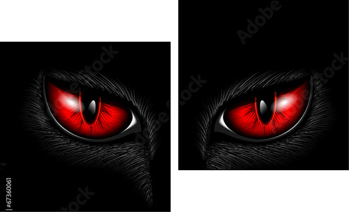 red cat's eyes  - Obraz dwuczęściowy, Dyptyk