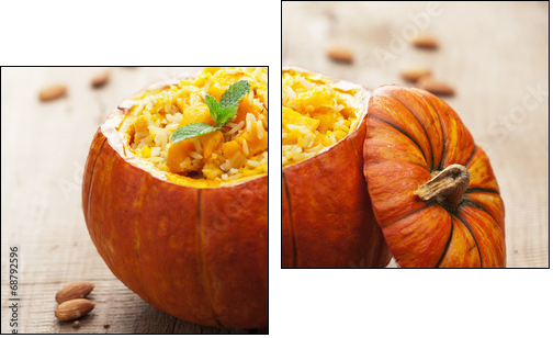 pumpkin risotto  - Obraz dwuczęściowy, Dyptyk