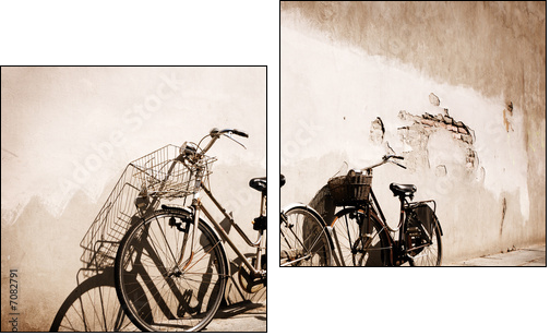 Parking rowerowy – sentymentalna sepia
 - Obraz dwuczęściowy, Dyptyk
