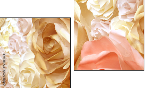 roses flower wedding valentine background  - Obraz dwuczęściowy, Dyptyk