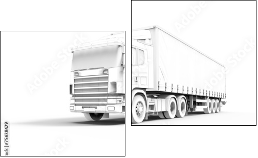 Truck toon  - Obraz dwuczęściowy, Dyptyk