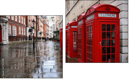 Londyn – szare ulice i czerwone budki telefoniczne
 - Obraz dwuczęściowy, Dyptyk