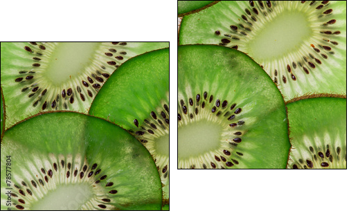 Sliced fruits background  - Obraz dwuczęściowy, Dyptyk