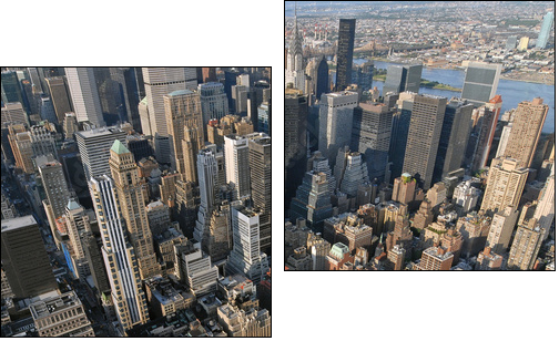 Zoom na Manhattan – widok z góry
 - Obraz dwuczęściowy, Dyptyk