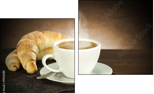 Kawa i croissant – zestaw śniadaniowy
 - Obraz dwuczęściowy, Dyptyk