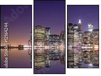 Nowy Jork nocą w blasku świateł
 - Obraz trzyczęściowy, Tryptyk