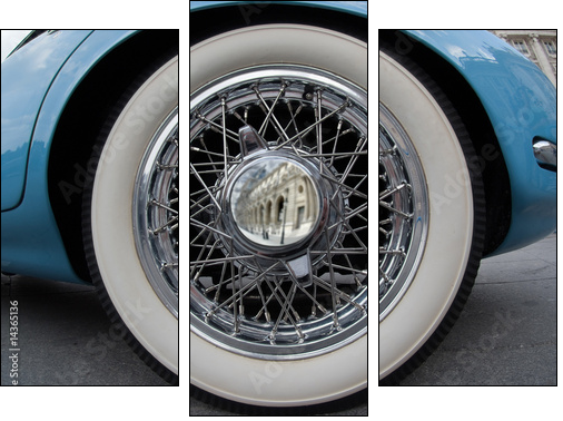classic car mad 05  - Obraz trzyczęściowy, Tryptyk