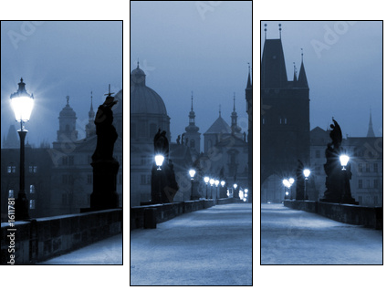 Praga nocą – Most Karola
 - Obraz trzyczęściowy, Tryptyk