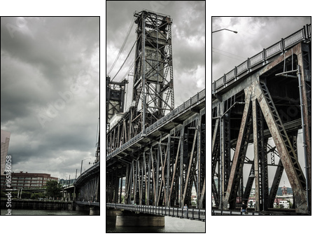 Steel Bridge - Obraz trzyczęściowy, Tryptyk