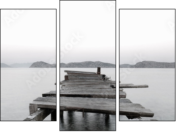 Górskie jezioro – nabrzeże
 - Obraz trzyczęściowy, Tryptyk