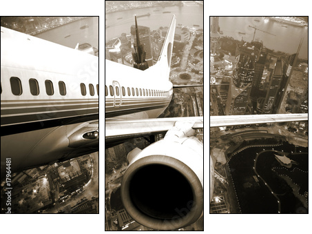 Startujący samolot – akcje pną się w górę
 - Obraz trzyczęściowy, Tryptyk
