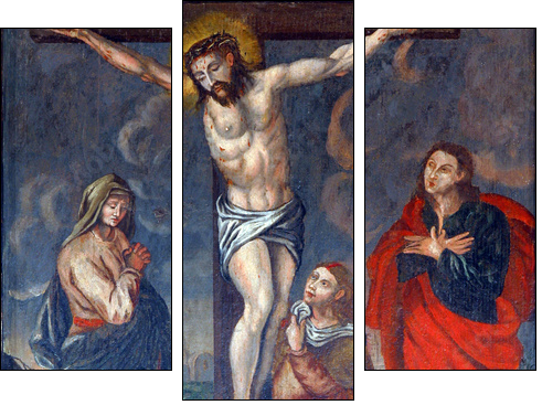 Crucifixion, Jesus on the cross  - Obraz trzyczęściowy, Tryptyk