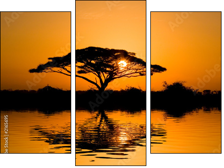 Wieczorna Afryka – malownicza sawanna
 - Obraz trzyczęściowy, Tryptyk