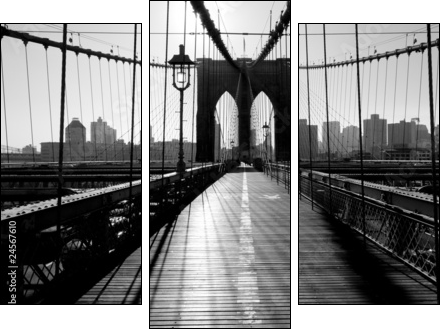 Brooklyn Bridge, Manhattan, New York City, USA - Obraz trzyczęściowy, Tryptyk