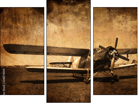 Bardzo retro samolot
 - Obraz trzyczęściowy, Tryptyk