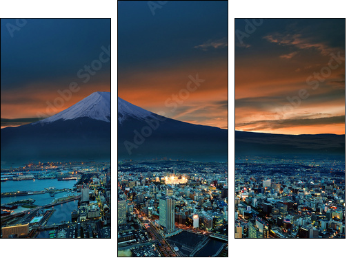 Fotografia Fuji – japoński święty szczyt
 - Obraz trzyczęściowy, Tryptyk